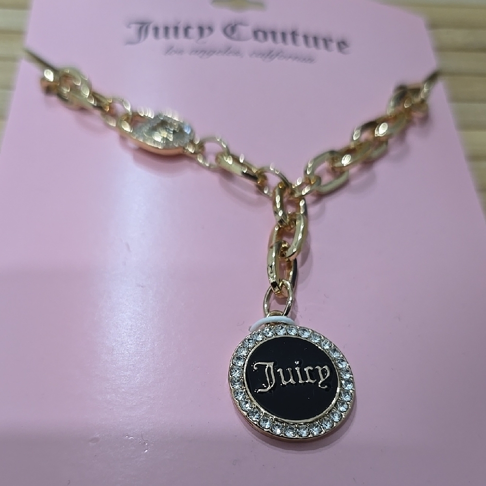 Juicy Couture Gold and Black Charm Necklace